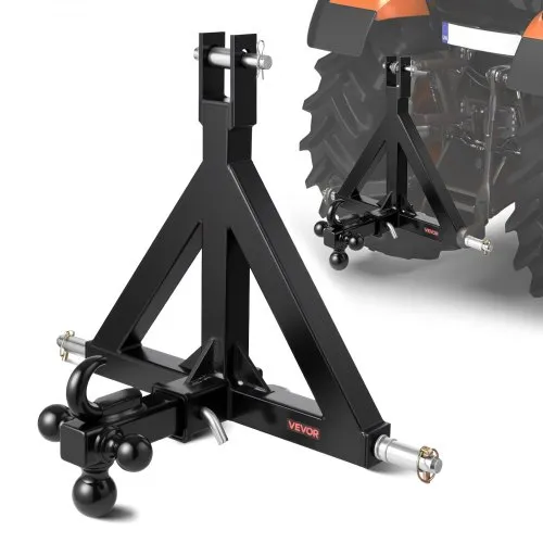 VEVOR 3-Punkt-Anhängerkupplung, 5,08 cm Empfänger, Dreipunktaufnahme mit 3 Anhängerkugeln, Traktor-Deichseladapter, kompatibel mit Kubota, Mahindra, Ford, Yanmar, John Deere, Massey Ferguson VEVOR 3-Punkt-Anhängerkupplung, 5,08 cm Empfänger, Dreipunktaufnahme mit 3 Anhängerkugeln, Traktor-Deichseladapter, kompatibel mit Kubota, Mahindra, Ford, Yanmar, John Deere, Massey Ferguson