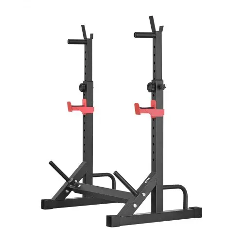 VEVOR Power Cage Squat Rack für Heimfitnessstudio mit verstellbarer Höhe & Breite, 250 kg Tragkraft, Krafttrainingsgerät mit Hantelablagen und J-Haken für Bankdrücken, Kniebeugen und Gewichtheben – Bild 8
