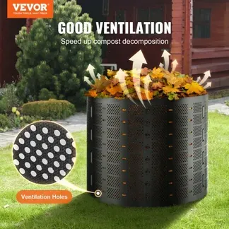 VEVOR Schnellkomposter 1000L Gartenkomposter 90x100cm Thermokomposter HDPE-Kunststoff Kompostierer korrosionsbeständig hitzebeständig Kompostbehälter Kompostierung für Reduzierung des Hausmülls VEVOR Schnellkomposter 1000L Gartenkomposter 90x100cm Thermokomposter HDPE-Kunststoff Kompostierer korrosionsbeständig hitzebeständig Kompostbehälter Kompostierung für Reduzierung des Hausmülls