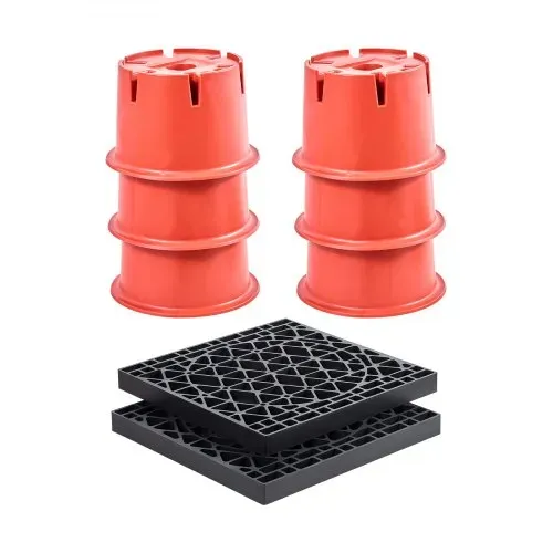 VEVOR 6 Anhänger-Stützblöcke (203,2 mm Höhe, 908 kg belastbar) + 2 Anhängerheberpads, 8-teiliges Hochleistungs-Nivellierungsset für Wohnmobile der 5. Klasse mit Klimaanlage VEVOR 6 Anhänger-Stützblöcke (203,2 mm Höhe, 908 kg belastbar) + 2 Anhängerheberpads, 8-teiliges Hochleistungs-Nivellierungsset für Wohnmobile der 5. Klasse mit Klimaanlage