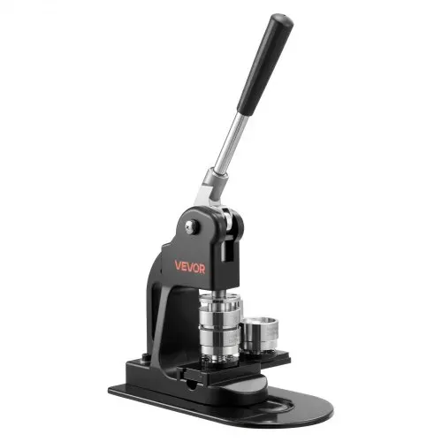 VEVOR Buttonmaschine 32 mm, Knopfmachermaschine mit 500 Buttonrohlingen & Kreisschneider & Sechskantschlüsseln & Anleitungsbuch & Ergonomischem Griff, für DIY Anstecknadeln Abzeichen Schwarz – Bild 9