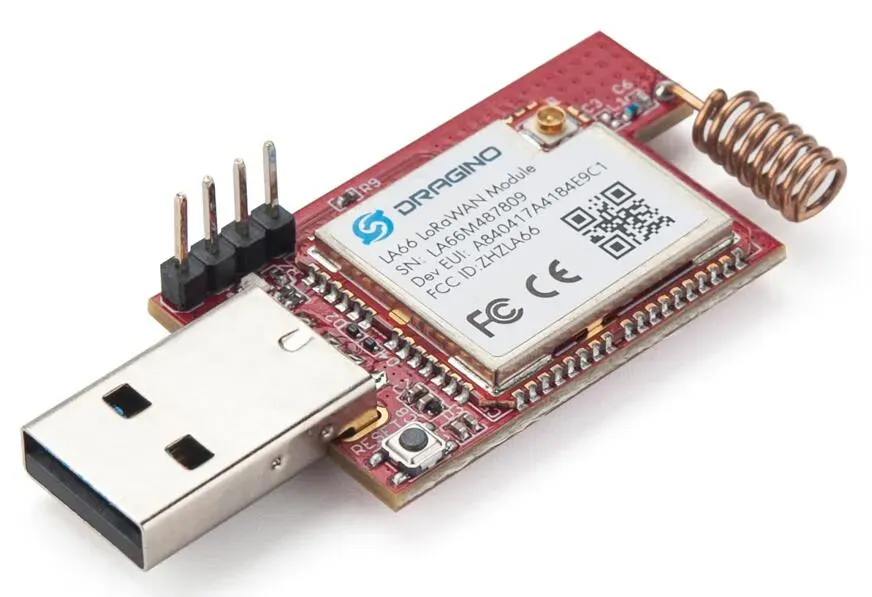 DRAGINO · LoRa · LA66 USB-Adapter mit Gehäuse & SMA· LA66-EU868 DRAGINO · LoRa · LA66 USB-Adapter mit Gehäuse & SMA· LA66-EU868