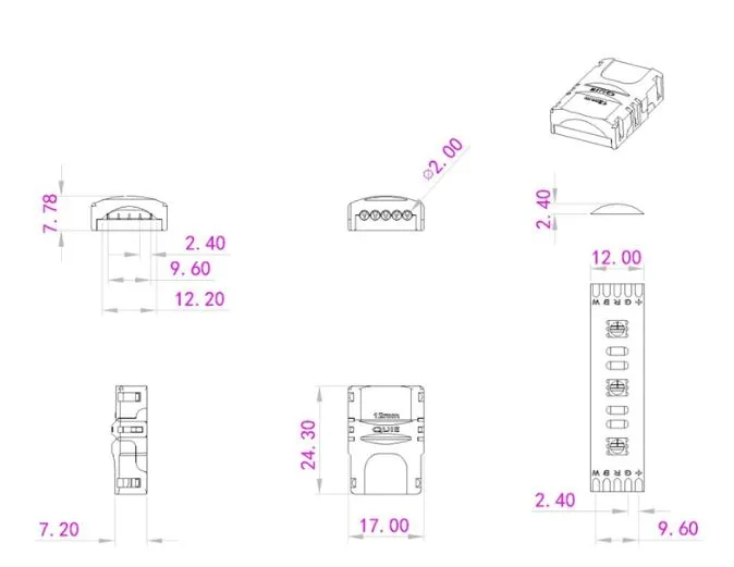 Synergy 21 LED FLEX Strip zub. Easy Connect Strip to Wire 12mm RGB-W IP65/54 Synergy 21 LED FLEX Strip zub. Easy Connect Strip to Wire 12mm RGB-W IP65/54