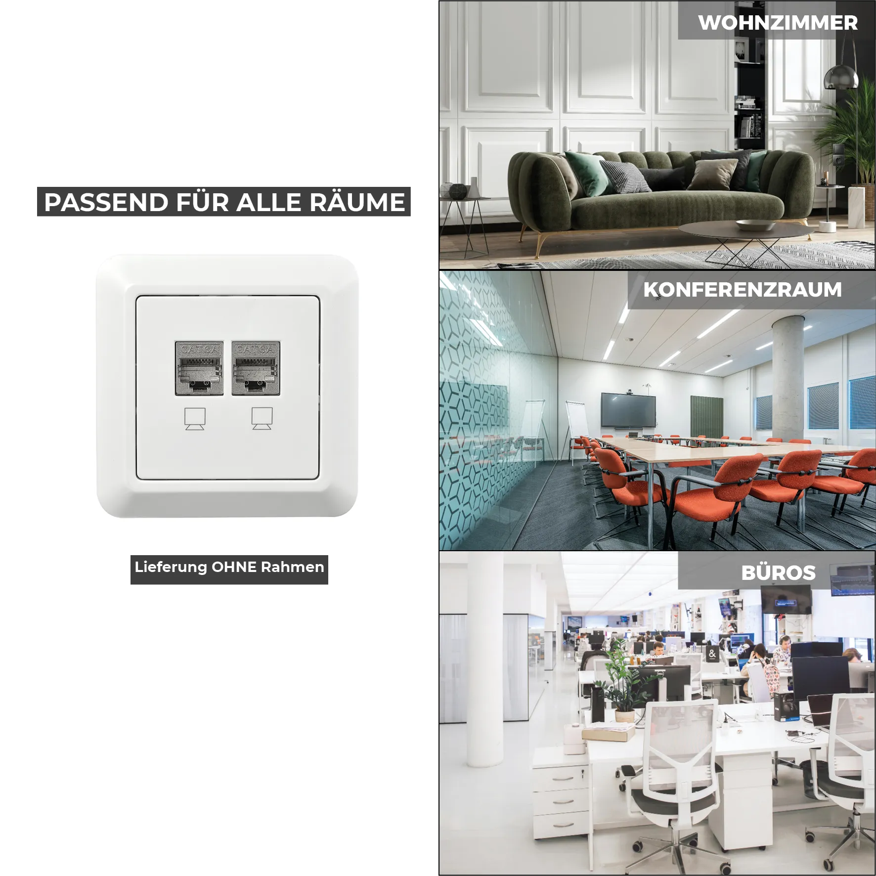 Netzwerk-Dose McPower ''Cup'' CAT6A, UP, vollgeschirmt – Bild 5