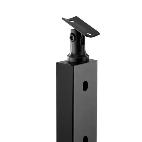 VEVOR Kabelgeländerpfosten, 91,4x2,5x5,1 cm, Stahl, 30° abgewinkeltes Loch, 10 vorgebohrte Löcher, SUS304 Edelstahl-Kabelgeländerpfosten mit gebogener Halterung, schwarz, 1JZLGZHS91424HS5GV0 – Bild 8