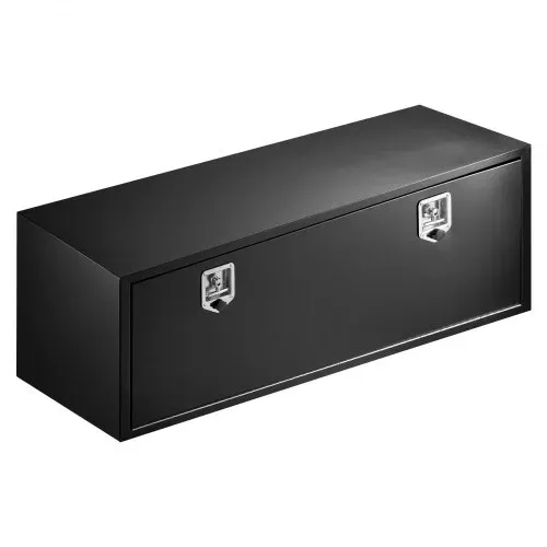 VEVOR Lkw Unterbaubox 1524 x 457 x 457 mm Unterflur Staukasten Kaltgewalzter Stahl Wasserdichter Werkzeugkasten mit T-Griff Schloss für Lkw Anhänger Transporter Werkzeugkiste Unterflurkasten Schwarz – Bild 8