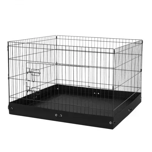 VEVOR Hundelaufstall, 4 Stk. 610 x 910 mm große Paneele, faltbarer Laufstall aus Metall, Hundezaun mit Tür und Bodenpolster aus 600D Oxford-Gewebe, Ideal für Hunde, Katzen und andere Kleintiere – Bild 10