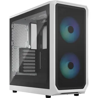 Focus 2 RGB White TG Clear Tint, Tower-Gehäuse Focus 2 RGB White TG Clear Tint, Tower-Gehäuse