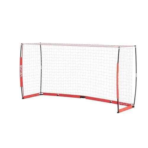 VEVOR Fußballtor 3,6 x 1,8 m Klappbares Soccertor mit Fiberglasrahmen Rot, für Fußballplätze Parks und Schulen, Polyesternetz bis 113 km/h, Bodenanker, Metallsockel und Oxford-Aufbewahrungstasche – Bild 9