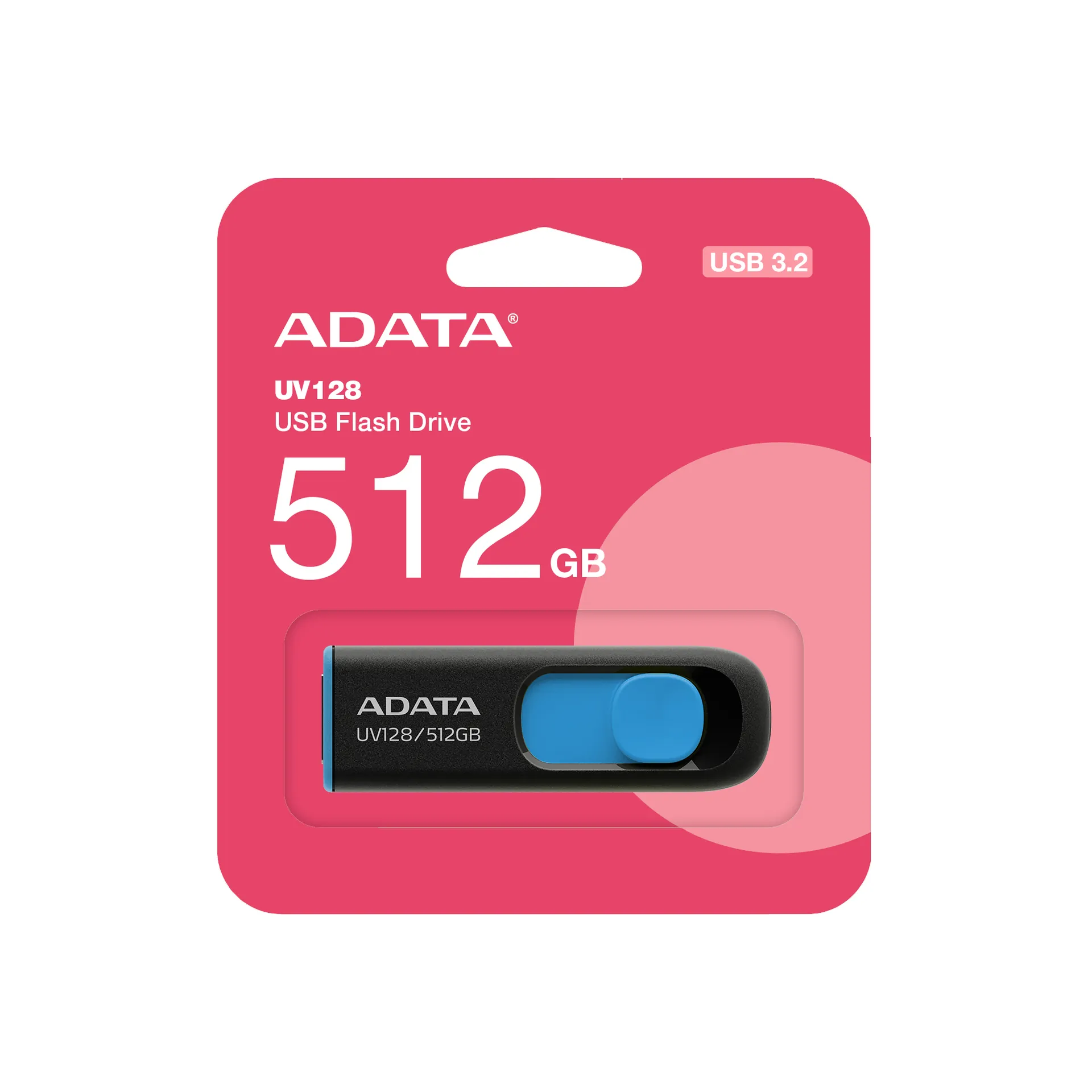 ADATA UV128 USB-Stick 512 GB USB Typ-A 3.2 Gen 1 (3.1 Gen 1) Schwarz, Blau – Bild 4