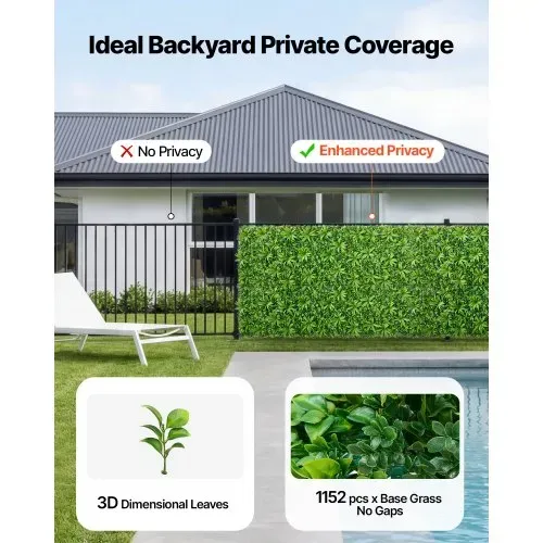 VEVOR Künstliche Hecke, 3×1 m Pflanzenwand, PE-Sichtschutz, Sichtschutzzaun, Windschutz, Heckenzaun, Kunstpflanzen Balkonverkleidung für Hochzeiten, Innenräume, Außengärten, Hinterhöfe (1 Stk.) VEVOR Künstliche Hecke, 3×1 m Pflanzenwand, PE-Sichtschutz, Sichtschutzzaun, Windschutz, Heckenzaun, Kunstpflanzen Balkonverkleidung für Hochzeiten, Innenräume, Außengärten, Hinterhöfe (1 Stk.)
