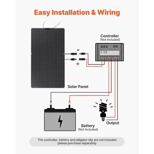 VEVOR Solarmodul Halb Flexibel 200 W, Monokristallines Solarpanel, Netzunabhängiges Mono-Ladegerät mit MC4-Ausgang, IP67 Wasserdicht für Boote, Wohnmobile, Autos, Kabinen & Gebogene Oberflächen – Bild 2