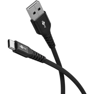 Supersoftes USB 2.0 Textilkabel, USB-A Stecker > USB-C Stecker Supersoftes USB 2.0 Textilkabel, USB-A Stecker > USB-C Stecker