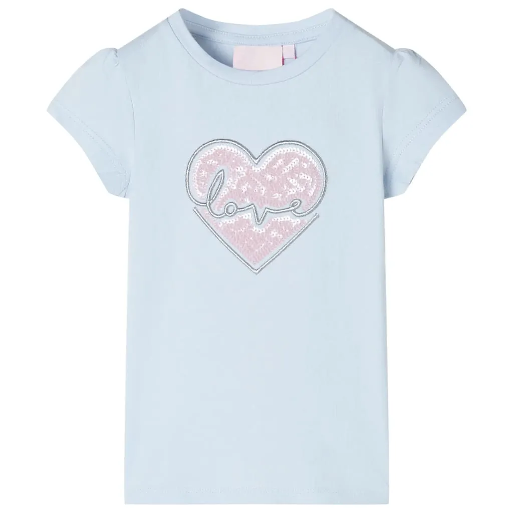 vidaXL Kinder-T-Shirt Hellblau 104 vidaXL Kinder-T-Shirt Hellblau 104