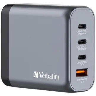 Verbatim GNC-140 Universal Schwarz, Grau AC Schnellladung Drinnen Verbatim GNC-140 Universal Schwarz, Grau AC Schnellladung Drinnen