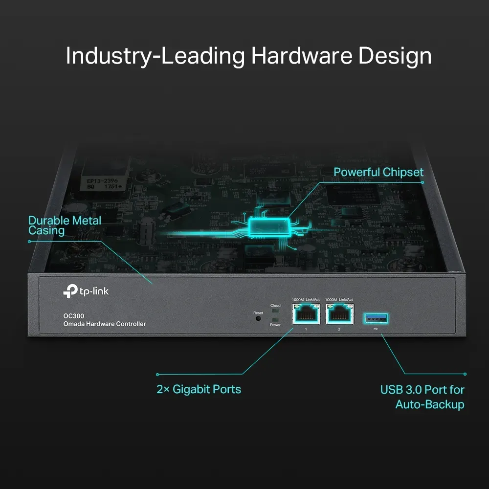 TP-Link - OC300 - Omada Hardware ControllerPORT: 2× 10/100/1000 Mbps – Bild 5