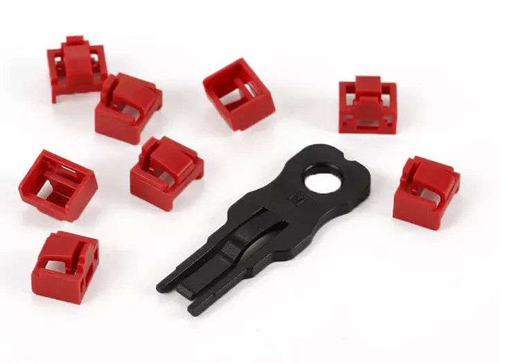 TP-Stecker TP/RJ45 Blocker Rot 10er Pack mit 1x Sicherheitsschlüssel, Staubschutzkappe, Netzwerk-Schutzschloss, Portblocker, TP-Stecker TP/RJ45 Blocker Rot 10er Pack mit 1x Sicherheitsschlüssel, Staubschutzkappe, Netzwerk-Schutzschloss, Portblocker,