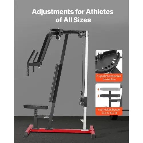 VEVOR Butterfly Maschine Spezialmaschine (204 kg belastbar) für den Oberkörper für das Heim-Fitnessstudio, verstellbare Fitnessstation, für das Muskeltraining (Brust Rücken hinterer Deltamuskel) – Bild 3