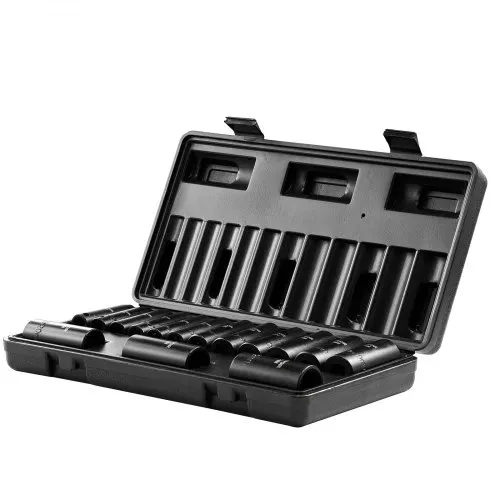 VEVOR Steckschlüsselsatz Schlagsteckschlüsselsatz 3/8 Zoll, 15-teiliger tiefer Steckschlüsselsatz metrisch 8-22 mm, 6-Punkt-Cr-Mo-Legierungsstahl für Autoreparaturen, inkl. Werkzeugkoffer – Bild 9