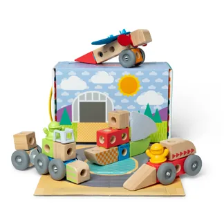 Melissa & Doug Blockables Fahrzeuge Bauset, 54 Teile Melissa & Doug Blockables Fahrzeuge Bauset, 54 Teile
