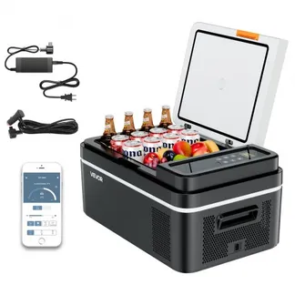 VEVOR Kompressor Kühlbox 20 L,12/24V DC Elektrische Gefrierbox mit App-Steuerung, 100–240 V AC Autokühlschrank für Camping Reisen Lastkraftwagen Angeln, Thermoelektrische Kühlbox Tragbar VEVOR Kompressor Kühlbox 20 L,12/24V DC Elektrische Gefrierbox mit App-Steuerung, 100–240 V AC Autokühlschrank für Camping Reisen Lastkraftwagen Angeln, Thermoelektrische Kühlbox Tragbar