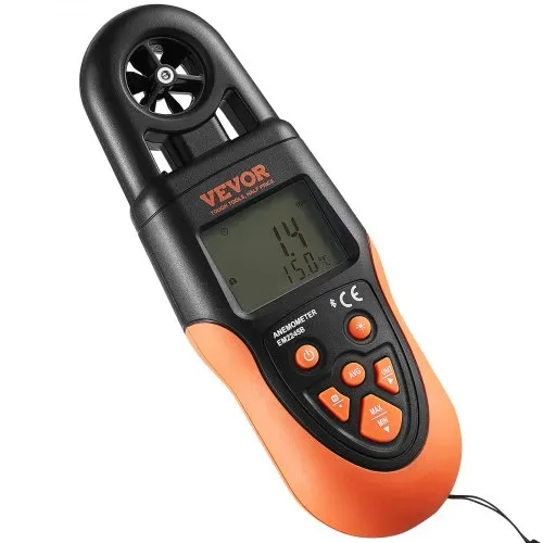 VEVOR Anemometer 78,4MPH Luftgeschwindigkeitsmesser 191x67x43mm Windmesser IP44 Windmessgerät Windstärkemesser MAX/MIN/AVG/CU-Windgeschwindigkeitsdaten Bluetooth Geschwindigkeitsmessgerät – Bild 10