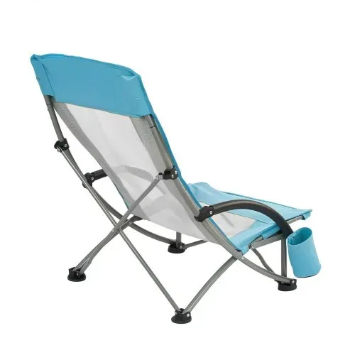 VEVOR Campingstuhl Faltstuhl 150 kg Belastbar, Anglerstuhl mit Hoher Rückenlehne für Erwachsene, Klappstuhl mit Becherfach & Netzrückenlehne & Tragetasche für Outdoor-Aktivitäten Angeln Hellblau – Bild 8