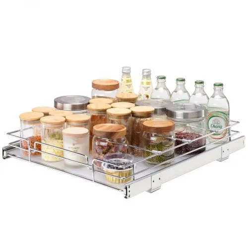 VEVOR ausziehbares Gewürzregal (385x533x85 mm) Spülschrankregal Küchenschrank, Schiebeschublade Waschbecken Gewürzregal Schrank Organizer Unterschrankregal 415x563x185 mm (Einbaumaße) VEVOR ausziehbares Gewürzregal (385x533x85 mm) Spülschrankregal Küchenschrank, Schiebeschublade Waschbecken Gewürzregal Schrank Organizer Unterschrankregal 415x563x185 mm (Einbaumaße)