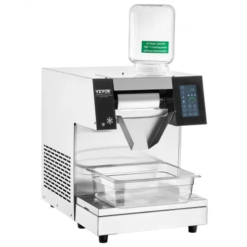 VEVOR Kommerzielle Schneeflocken-Eismaschine Schneeeisbereiter, 260 kg/24 hSchneeflocken-Eismaschine, Edelstahl-Eisrasierer, elektrischer Schneekegel-Maker mit Luftkühlsystem & Touch-LCD – Bild 9