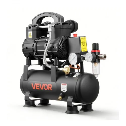 VEVOR 0,75 KW Druckluftkompressor, Ölfreier Kompressor mit 6 L Lufttank, Flüsterkompressor mit 71 L/min bei 6,2 bar & Max. 8 bar, Stabiler Luftkompressor Fußpolstern & Griff für Werkstatt Heimwerker VEVOR 0,75 KW Druckluftkompressor, Ölfreier Kompressor mit 6 L Lufttank, Flüsterkompressor mit 71 L/min bei 6,2 bar & Max. 8 bar, Stabiler Luftkompressor Fußpolstern & Griff für Werkstatt Heimwerker
