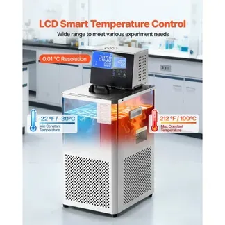 VEVOR Laborkühler mit Umwälzpumpe, -30 °C bis 100 °C, 6 L Interne und Externe Doppelzirkulation, Kühlflüssigkeitsumwälzpumpe für Niedrige Temperaturen, Umwälzwasserkühlung Kühler VEVOR Laborkühler mit Umwälzpumpe, -30 °C bis 100 °C, 6 L Interne und Externe Doppelzirkulation, Kühlflüssigkeitsumwälzpumpe für Niedrige Temperaturen, Umwälzwasserkühlung Kühler