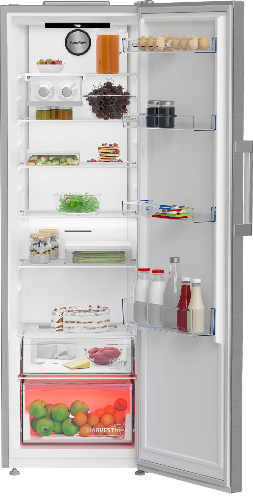 Beko B3RMLNE444HXB Kühlschrank Freistehend 365 l Edelstahl – Bild 4
