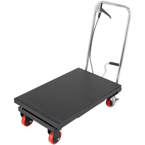 VEVOR Scherenhubtisch hydraulisch 230 kg Tragfähigkeit Hubtischwagen 220–720 mm Hubbereich Hubtisch Werkstatt 700 x 450 mm Plattform Scherenhubwagen Einzelschere Schwarz Fabriken Lagerhäuser – Bild 8