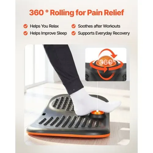 VEVOR Balance Board für Erwachsene (60 cm), Wackelbrett bis 200 kg Belastbar, Kompaktes Balance-Trainingsgerät mit Massagenoppen für Core-Workouts Stehpultübungen Heim-Fitnessstudio Büro, Schwarz – Bild 2