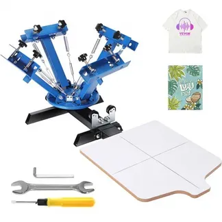 VEVOR Siebdruckpresse T-Shirt Siebdruckmaschine 1 Farben + 1 Station, T-Shirtpresse, Hitzepresse Transferpresse DIY Ausrüstung Drucker, Textildruck Kleidung, Kissenbezüge, Gepäckstücke usw. VEVOR Siebdruckpresse T-Shirt Siebdruckmaschine 1 Farben + 1 Station, T-Shirtpresse, Hitzepresse Transferpresse DIY Ausrüstung Drucker, Textildruck Kleidung, Kissenbezüge, Gepäckstücke usw.