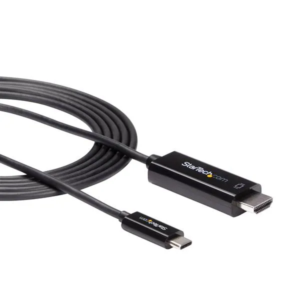 StarTech.com 2m USB-C auf HDMI Kabel - 4K 60Hz USB Typ C zu HDMI 2.0 Video Adapterkabel - Thunderbolt 3 kompatibel - Laptop zu HDMI Monitor/Display - DP 1.2 Alt Modus HBR2 - Schwarz – Bild 3