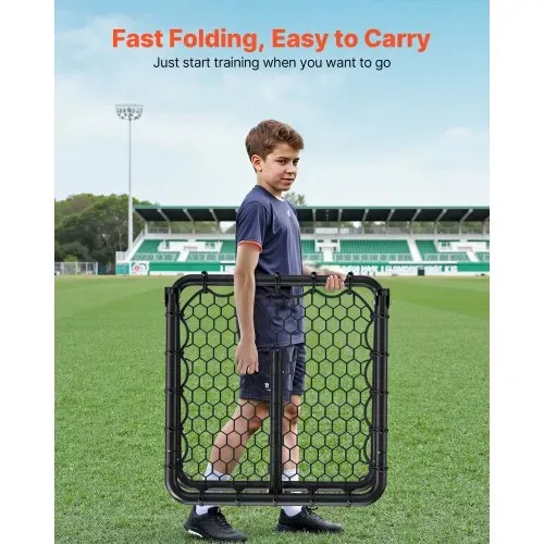 VEVOR Fußball-Rebounder Rückprallnetz Kick-Back 34 x 34 Zoll tragbare Fußball-Trainingsgeschenke, Tornetz mit vollständig einstellbaren Winkeln, Hilfsmittel und Ausrüstung für alle Altersgruppen – Bild 4