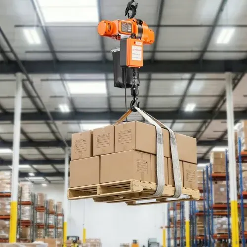 VEVOR Elektrischer Kettenzug 500 kg, 6 m Hubhöhe, 230 V Einphasen-Brückenkran mit 100 m Funk- & 4,5 m Kabelfernbedienung, Notstopp, 2-in-1 Elektrokettenzug für Fabriken, Lagerhallen, Garagen – Bild 7