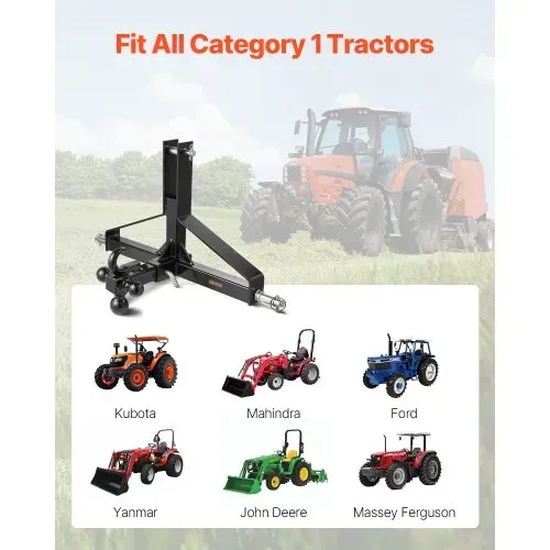 VEVOR 3-Punkt-Anhängerkupplung 660x165x450 mm, 3-Punkt-Schnellkupplungsaufsatz, Traktor-Dreipunktaufnahme, kompatibel mit Kubota, Mahindra, Ford, Yanmar, John Deere, Massey Ferguson VEVOR 3-Punkt-Anhängerkupplung 660x165x450 mm, 3-Punkt-Schnellkupplungsaufsatz, Traktor-Dreipunktaufnahme, kompatibel mit Kubota, Mahindra, Ford, Yanmar, John Deere, Massey Ferguson