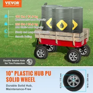 VEVOR Voll-PU-Runflat-Reifen, plattenfreier schlauchloser Reifen, 25,4 cm, 2er-Pack, 82 kg VEVOR Voll-PU-Runflat-Reifen, plattenfreier schlauchloser Reifen, 25,4 cm, 2er-Pack, 82 kg