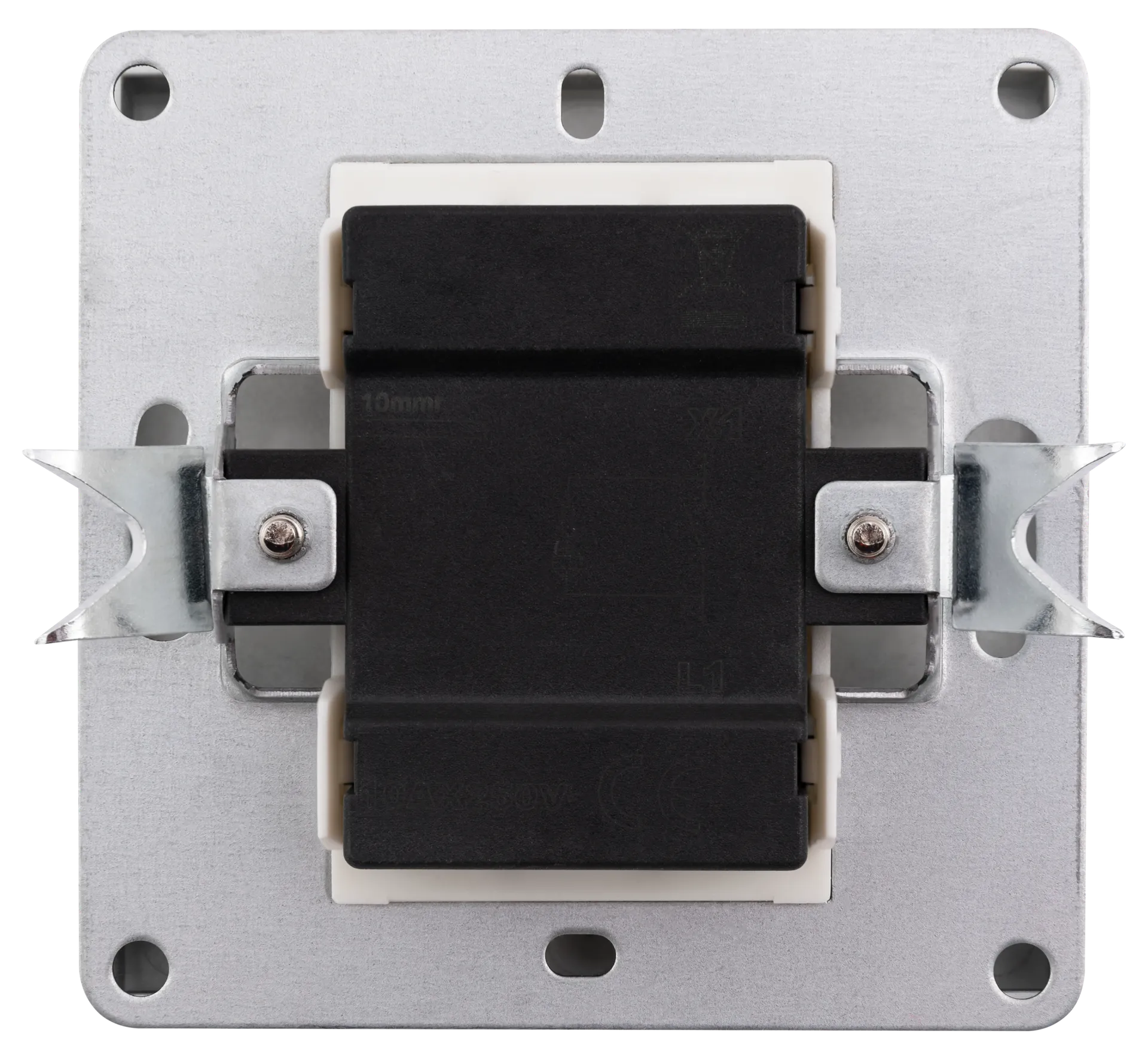 Schalter McPower ''Shallow'' 250V~/10A, UP, Orientierungsleuchte, Steckanschluss, anthrazit – Bild 2