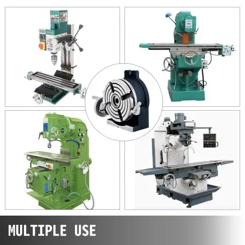 VEVOR Trennscheibe Durchmesser 150 mm, Trennplatte Set mit Grundabmessungen Horizontal 180 x 170 mm, Trennplatte Set für Drehtisch Höhe 80 mm, Teilapparat für kreisförmige Schneidarbeiten, Drehtisch – Bild 6