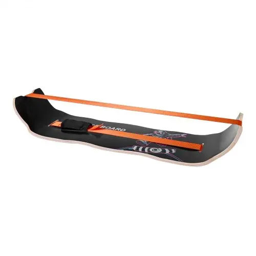 VEVOR Balance Board für Erwachsene (107 cm), Wackelbrett bis 200 kg Belastbar, Gebogenes Balance-Trainingsgerät mit Gurt für Core-Workouts Stehpultübungen Heim-Fitnessstudio Yoga, Orange Schwarz – Bild 8