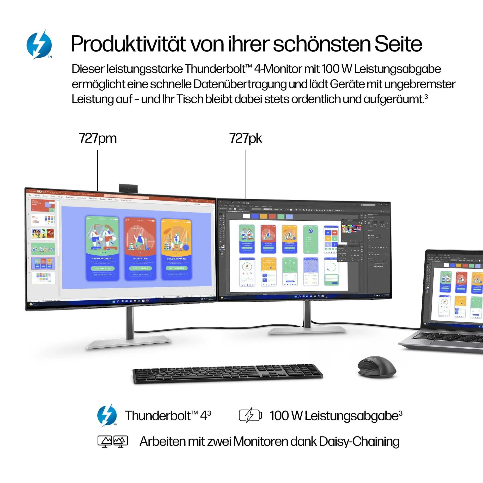 HP Serie 7 Pro 27 Zoll 4K Thunderbolt 4-Monitor – 727pk – Bild 7