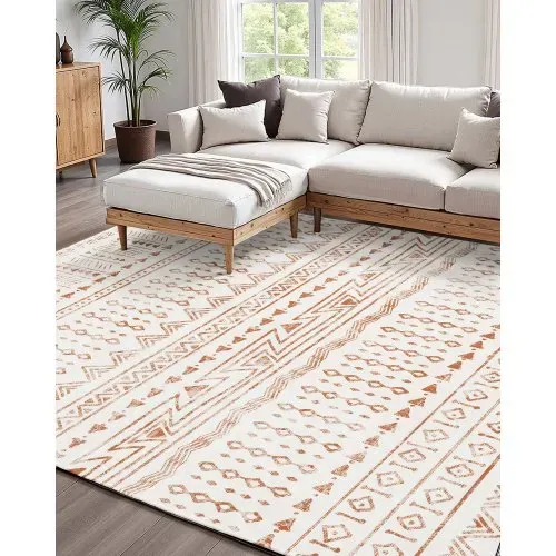 VEVOR Flächenteppich, 1524×2134 mm, Kurzflor, waschbarer Teppich, rutschfester Wohnzimmerteppich im Modern-Stil, Innenmatte für Schlafzimmer, Büro, Wohnzimmer, Kinderzimmer, Eingangsbereich, Beige VEVOR Flächenteppich, 1524×2134 mm, Kurzflor, waschbarer Teppich, rutschfester Wohnzimmerteppich im Modern-Stil, Innenmatte für Schlafzimmer, Büro, Wohnzimmer, Kinderzimmer, Eingangsbereich, Beige