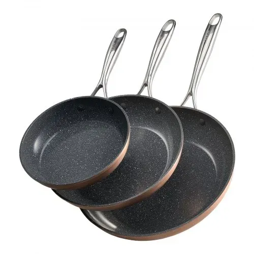 VEVOR Bratpfannen Set 3-tlg. (20 / 27 / 30 cm), Hochleistungs-Bratpfannen aus Aluminium (Antihaftbeschichtet), Kochpfanne Küchenkochgeschirr geeignet für Gas Elektro Induktion Grau VEVOR Bratpfannen Set 3-tlg. (20 / 27 / 30 cm), Hochleistungs-Bratpfannen aus Aluminium (Antihaftbeschichtet), Kochpfanne Küchenkochgeschirr geeignet für Gas Elektro Induktion Grau