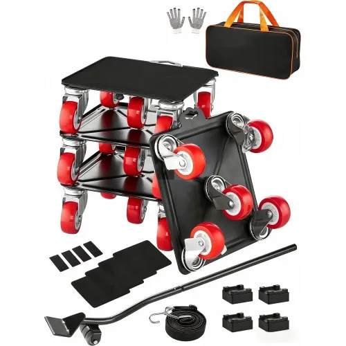 VEVOR Möbelwagen, 175x160x70mm, max. Tragkraft 1575 kg, Schwerlast-Möbeltransporter mit 5x 360° drehbaren Rädern, Möbelhebe- & Schiebewerkzeugsatz für Haushaltsgeräte, Sofa, Kühlschrank, Waschmaschine VEVOR Möbelwagen, 175x160x70mm, max. Tragkraft 1575 kg, Schwerlast-Möbeltransporter mit 5x 360° drehbaren Rädern, Möbelhebe- & Schiebewerkzeugsatz für Haushaltsgeräte, Sofa, Kühlschrank, Waschmaschine