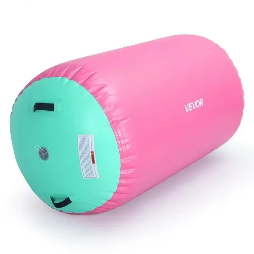 VEVOR Airtrack Rolle 120 x 75 cm Aufblasbare Turnrolle mit Pumpe Pink, für Turnhallen, Schulen, Vereine und Gärten, 200 kg Tragkraft, Einstellbarer Luftdruck, Silikongriffe, Schlauch und Tasche – Bild 9