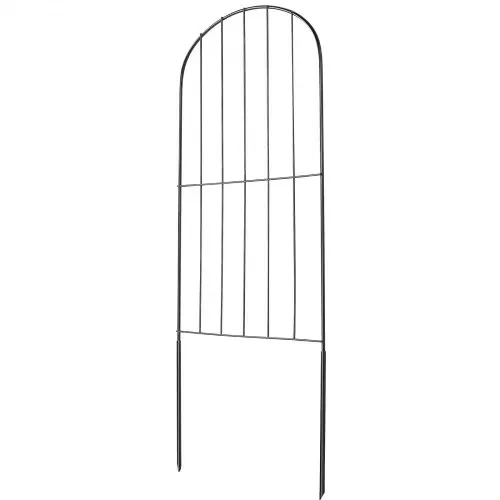 VEVOR 10x Dekorativer Gartenzaun 61x33cm Oberbogen Metallzaun aus Kohlenstoffstahl Steckzaun 5,08cm Spike-Abstand Hundezaun Gitterzaun Beetzaun Zaun Metall Zaunelementen inkl. Befestigungsmaterial – Bild 8