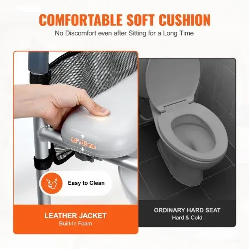VEVOR Toilettensitzerhöhung 49-64 cm 158,76kg Universal-Toilettenerhöhung für Senioren – Bild 4